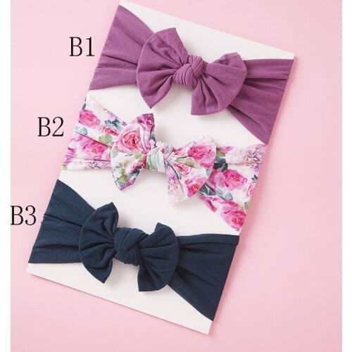 33pc/lot Floral Print Nylon Baby Headbands,Spring Color Hair Bows Nylon Headband,Children Girls Nylon Turban Hair Accessories