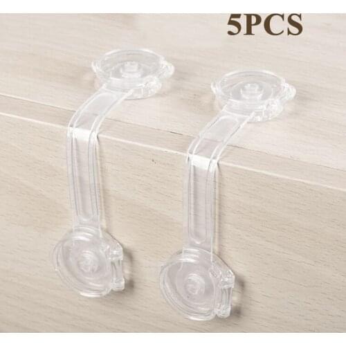 5PCS Child Safety Lock Baby Drawer Lock Baby Safety Home Child Protection Cabinet Anti-pinch Refrigerator Lock Buckle