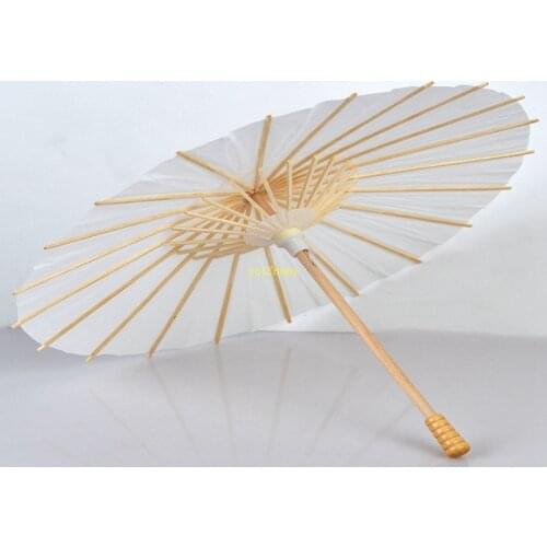 50pcs/lot Fast Shipping White color paper umbrellas Children & adults Wedding parasols Diameter 20cm/30cm/40cm/60cm