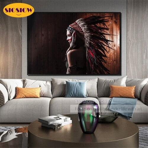 5D DIY Diamond Painting Cross-stitch Kit African Tribes Woman Full Square Round Drill Resin Daimond Mosaic Embroidery Decor Home