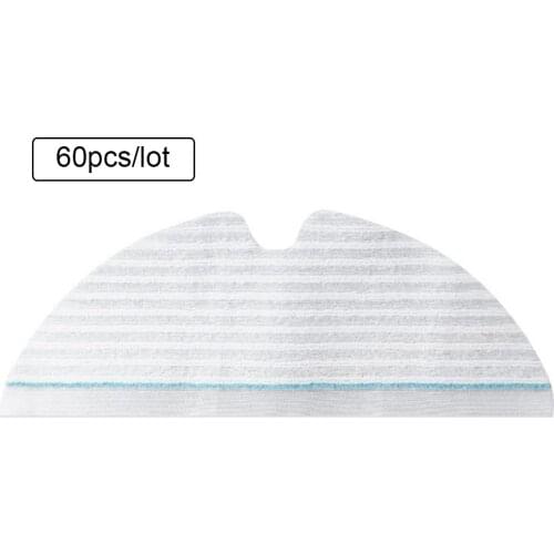 60pcs Replacement disposable Mop Cloth rags For Xiaomi Roborock S6 T6 s5 max E35 robot Vacuum Cleaner moping cloths pads Parts