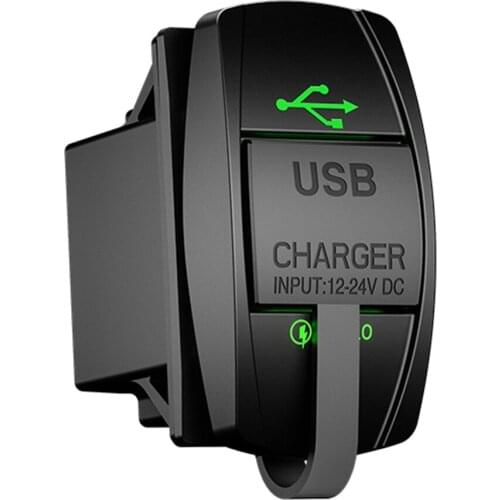USB Car Charger Dual QC3.0 Fast Charge 3.0 Small Outdoor Personal Car Ornaments for 12-24V Car Boat Motorcycle ATV