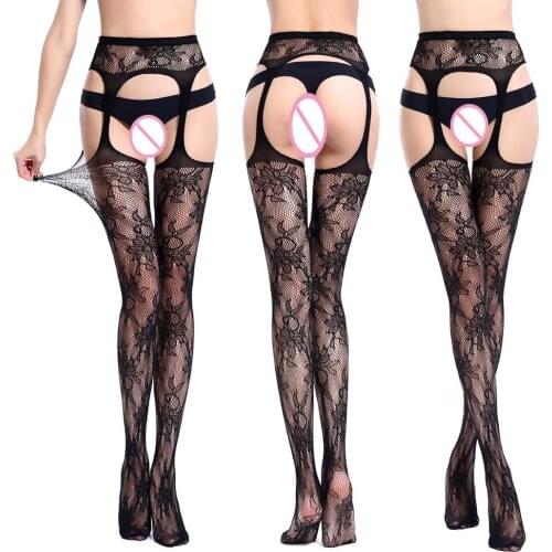Basic Instict Panty Sheer Fishnet Thigh Highs Lace Floral Garter Liquid Wetlook Lenceria Hosiery Costumes Body Belt Stockings