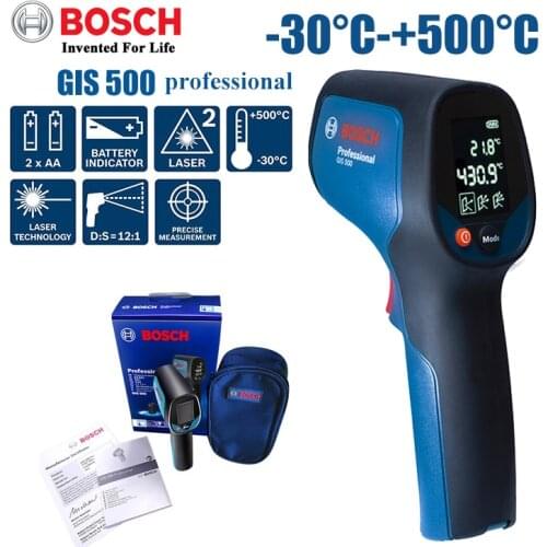Bosch Thermometer GIS500 Digital Infrared Laser Handheld Electronic Thermo Detector Thermometer High-precision Thermometer Gun