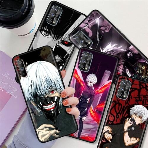 For Realme 6 8 7 Pro C3 C21 XT 5 GT Neo C25 C20 X50 7i C15 C11 Black Soft Phone Case Luxury Back Cover Anime Tokyo Ghoul Fundas