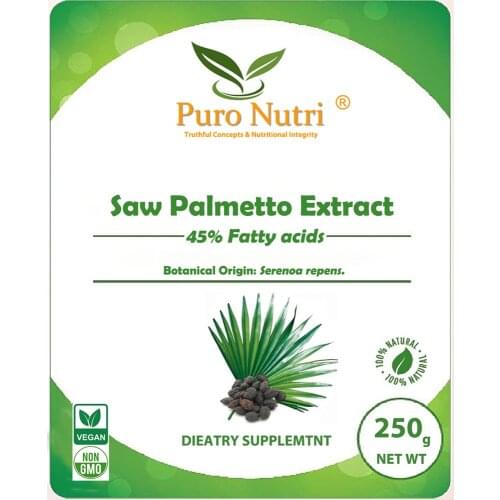 Saw palmetto extract 45% fatty acid serenoa repens powder urinary prostate support supplement