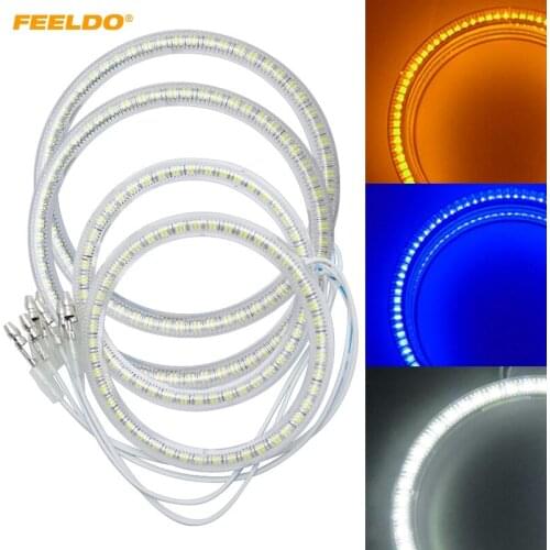 FEELDO 2X85mm 2X106mm Car LED Halo Rings Angel Eyes DRL Head Lamp For Honda CRV 07/08 #HQ3062