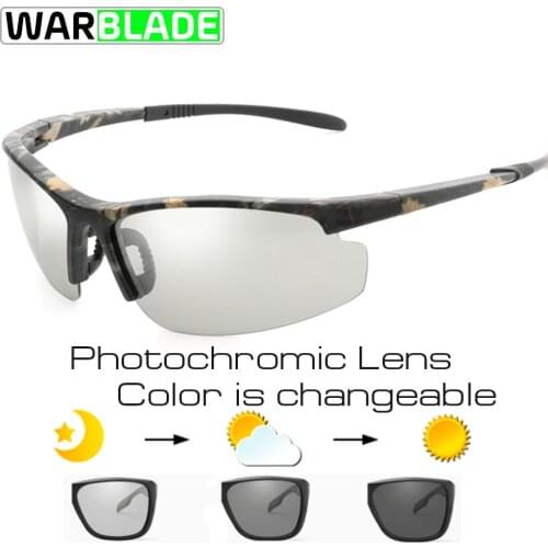 Driving Photochromic Sunglasses Cycling Camo Polarized Chameleon Discoloration Sun Glasses for Women Men oculos de sol masculino