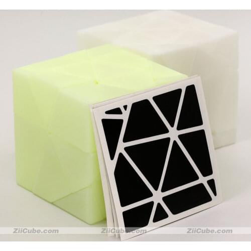 Fs limCube Magic Cube Devils3D printing GhostZ 2x2 skew Transparent Green White Limited Edition Version FangShi Stikcers Puzzle