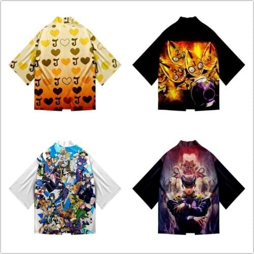 Anime Kimono JoJos Bizarre Adventure Haori Giorno Giovanna Bruno Bucciarati cosplay Women Men Japanese Clothing Asian Clothes