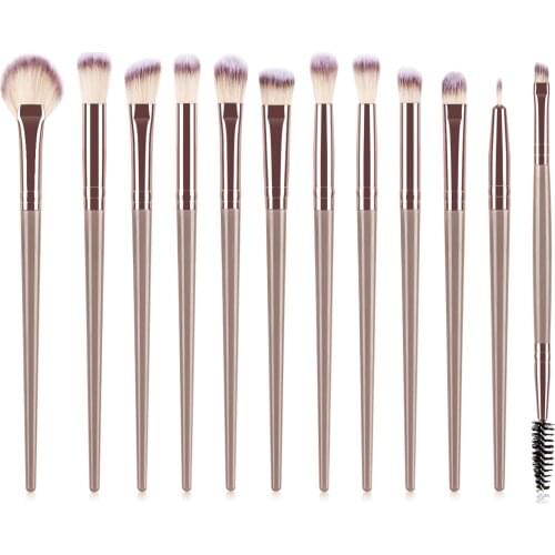 12pcs/set Makeup Brush Eyeshadow Cosmetics Foundation Loose Powder Brushes Small Fan-shaped Multifunctional Beauty Make Up Tools