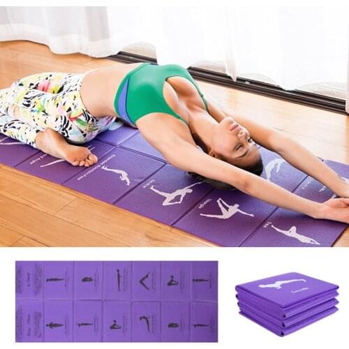 Yoga Mat Foldable Anti-skid Sports Fitness 5MM Thick PVC Foam Mat Comfort Pilates Exercise Gym Portable Folding Gymnastics Mat