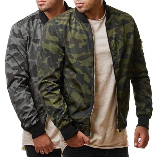 Camouflage Pilot Military Jacket Men Stand Collar Outwear Loose Zipper Coat Oversized Men Spring Bomber Jacket Casaco Masculino