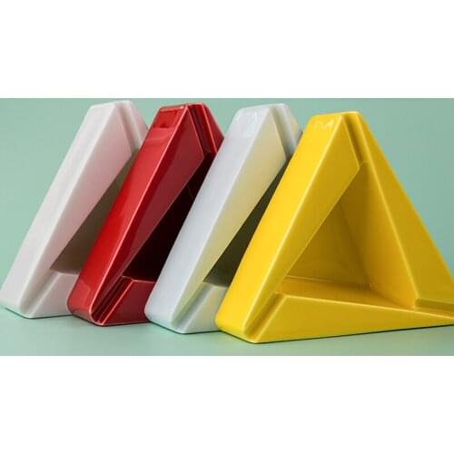 Brief fashion geometric three angles ceramic ashtray Creative art home office decoration ashtray