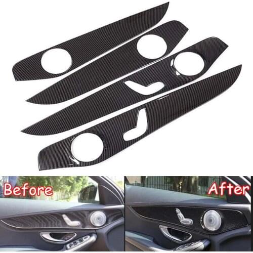 Fit For Mercedes Benz GLC / C Class 2016 2017 2018 Car Interior Door Panel Decoration Stickers Cover Styling Trim Accessories