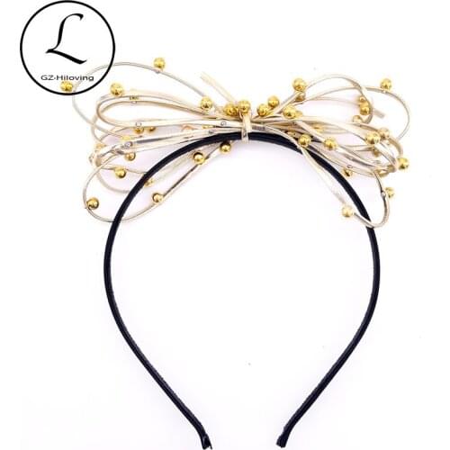 Boho Baby Girls Pu Leather Bow headband hoop Cute Rope Bow Hair band Accessories For Toddler infant Kids Childs School gifts