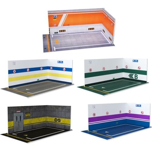 Premium 1/24 Model Car Parking Lot Scene Modified Garage Home Decoration
