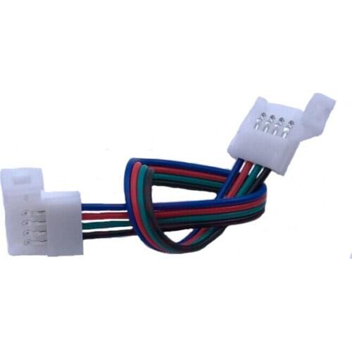 RGBW led Connector 12mm 5 Pin PCB female connectors core wire Cable jack coupler For RGBW 5050 LED Strip lights Free Shipping