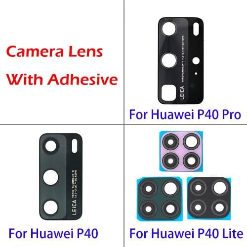 20Pcs/lot Camera Glass Lens Back Rear Camera Glass Lens with Glue For Huawei P40 Lite P40 Pro