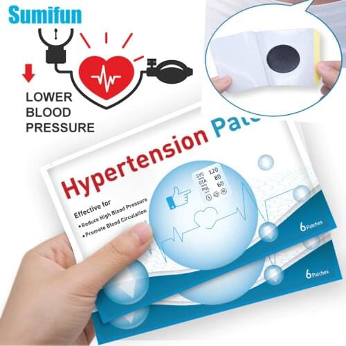 Sumifun 6pcs/bag Chinese Anti Hypertension Patch Balance blood Pressure Treatment Patch K05601