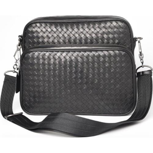 Crossbody Bag Mens Shoulder Bags Cross Body Bag For Men Woven Genuine Leather Luxury Designer Handbag 2020 New Quality Fashion