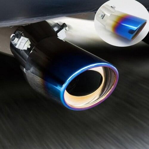 Universal Automobiles Exhaust Muffler Tip Stainless Steel Pipe Chrome Trim Modified Car Rear Tail Throat Liner Accessories