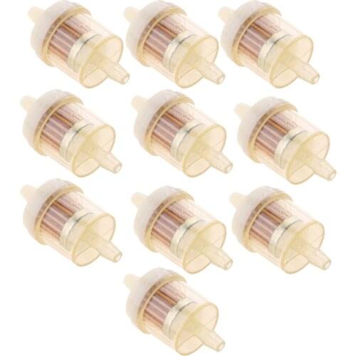 10pcs Universal Motorcycle Petrol Fuel Line Filter 7mm Pit Dirt Bike ATV