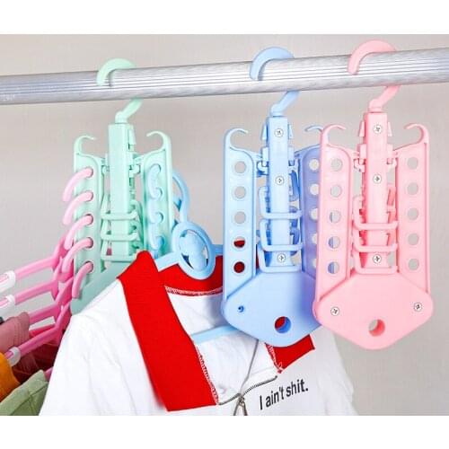Magic Multi-port Support Circle Clothes Hanger Clothes Drying Rack Multifunction Plastic Clothes Hangers Home Storage Hangers