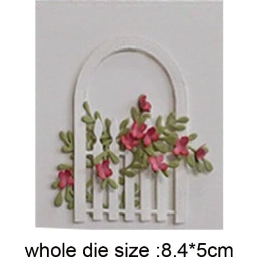 Fence 84*50mm Metal Cutting Dies Stencil for DIY Scrapbooking Album Embossing Paper Cards Decorative Crafts Die Cuts