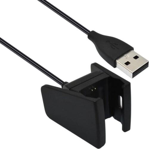 Replacement USB Charger Charging Cable Cradle Dock Adapter for Fitbit Charge 2 Heart Rate + Fitness Wristband, BLACK