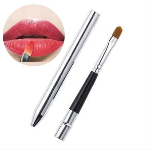 1 Pc Portable Retractable Cosmetic Lipstick Gloss Lip Brushes Professional Salon Cosmetic Make Up Tools Home Travel Accessories