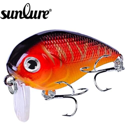 1Pc Top Fishing Lures 7.2g-0.25oz Crank Shape with 8# BKB Hooks 8 Color 4.5cm-1.77" Fishing Bait Fishing Lure 2019 New Arrival