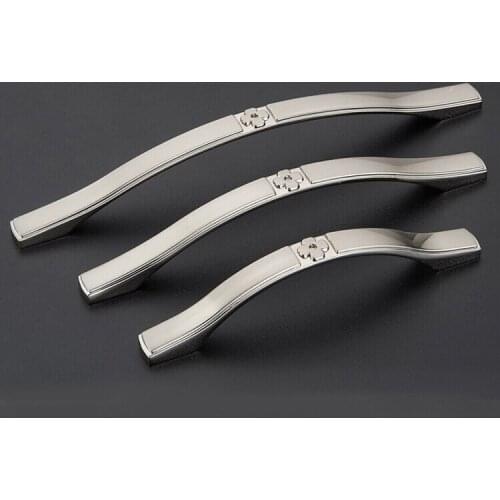 100Pcs Moderns Furniture Fitting Cabinet Drawer Pull Handles And Knobs Double Color side Line on white(C:C:96MM L:126MM)