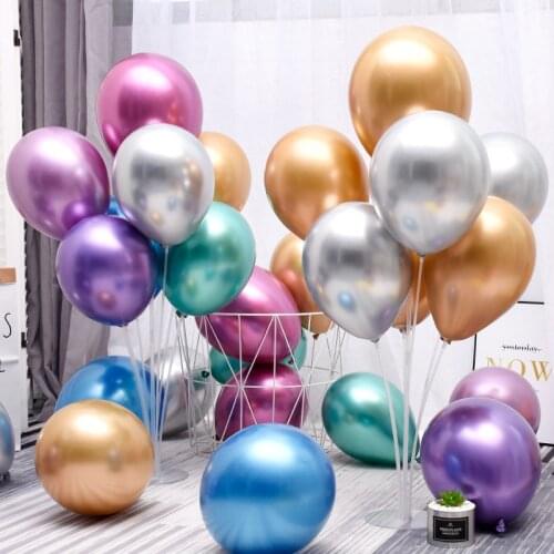 18 Inch Glossy Metal Pearl Latex Balloons Thick Chrome Metallic Colors Helium Air Balls Globos DIY Wedding Birthday Party Set