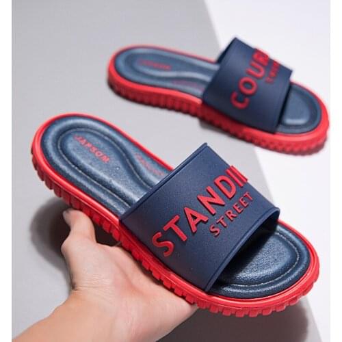 2021 Summer New Outdoor Non-slip Beach Shoes Mens Thick-soled Eva High Elastic Soft Surface Casual Breathable Slippers