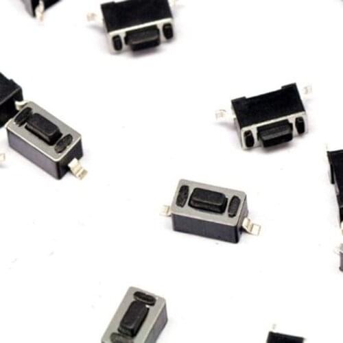 3 * 6 * 4.3mm touch switch patch 2-pin black patch (10pcs)