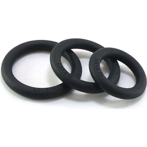 3pcs Silicone Penis Ring Set Stretchy Cock Ring Delay Ejaculation Adult Sex Toys For Men Cbt Penis Lock Scrotum Glans Cockrings