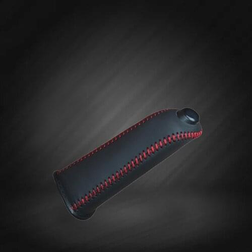 Car Hand Brake Covers Top Layer Leather Case For BMW X3 Handbrake Grips Cover Auto Genuine Leather Handbrake Cover