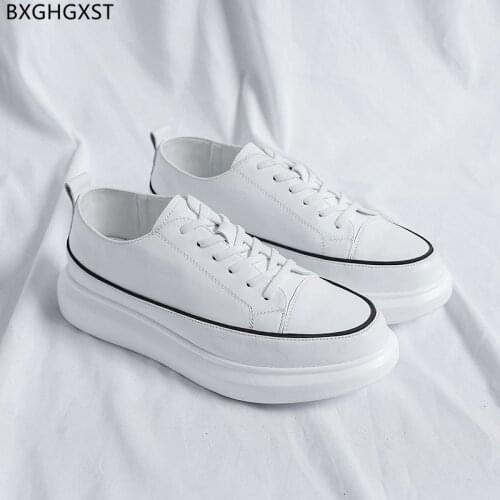 White Men Sneakers Sport Shoes Man Platform Shoes for Man 2021 Fashion Leather Casual Shoes Men Zapatos Hombre Chaussure Homme