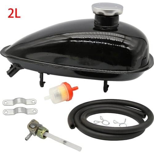 2L 4L Black Gas Tank W/ Cap Petcock For 49CC 50CC 80CC 60cc Engine Motorized Bicycle Petrol Tank Fuel Tank Cap