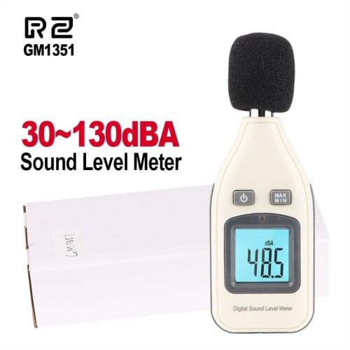 RZ Sound Level Meter Noise Tester 30-130dBA Digital Noisemete Decibels LCD Screen Noise Decibel Monitor Pressure Tester GM1351