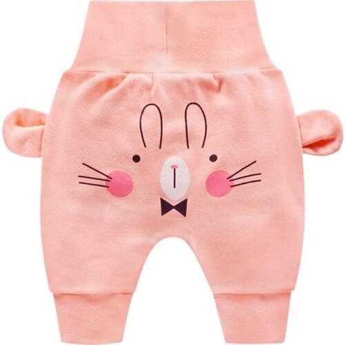Bobora Baby Cute Pants Boys Girl Cartoon High Waist Protection Children Toddler Spring Autumn Newborn Infant Trousers