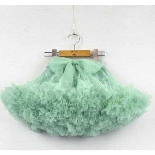 Baby Girls Tutu Skirt Fluffy Children Ballet Kids Pettiskirt Baby Girl Skirts Big Bow Tulle Party Dance Skirts For Girls Cheap