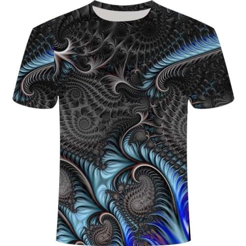 New 3D Casual Abstract Pattern Mens t-shirt Summer Fashion Interesting Print T-shirt Hip Hop Round Neck Trending t-shirts Tops