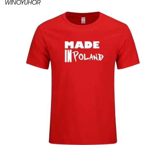 Made In Poland Letter Print Adult T Shirt Cotton Summer Casual Short Sleeve Tops Funny Male Brand Clothing Gift Tee Shirt