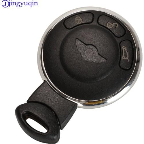 Jingyuqin 5ps 3 Buttons Remote Smart Card Key Shell Fob Case Cover For BMW Mini Cooper Auto Smart Key With Blade