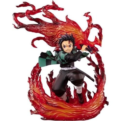Kamado Tanjirou Demon Slayer 1/8 Breath Of The Sun Kagura Anime Figure Model Desktop Bedroom Home Decoration Accessories