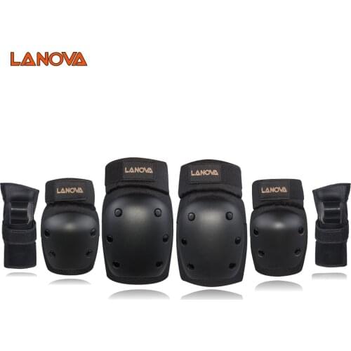 LANOVA Brand Protective Gear Set Child Adult Size Skateboard ice skating Knee Pad Elbow Pad Wrist 6 PCS Combination