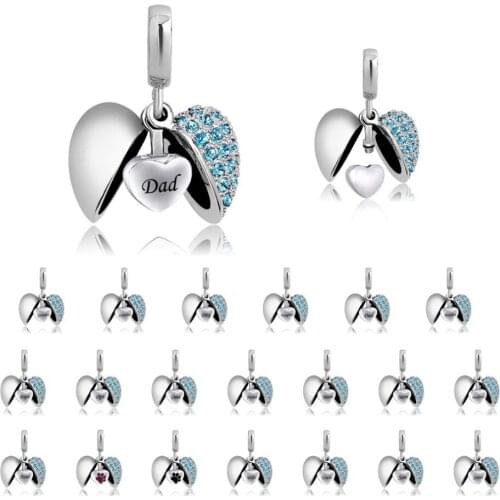 Angel Wing Cremation Urn Jewelry Birthstone Necklace Heart Memorial Pendant Stainless Steel for dad & mom & papa & wife