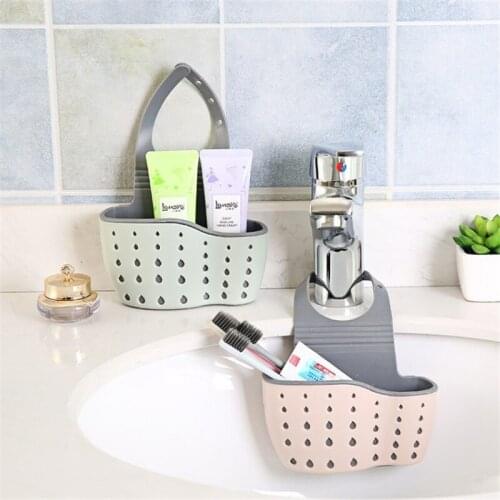 Kitchen Accessories Hanging Drain BasketAdjustable Snap Sink Soap Sponge Holder Kitchen Tools Sponge Organizer Kitchen Gadgets